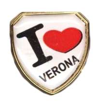 99-03-04-2610 Spille Verona Scudo Lente I Love Verona CONFEZIONI.da n. 20 Pz.