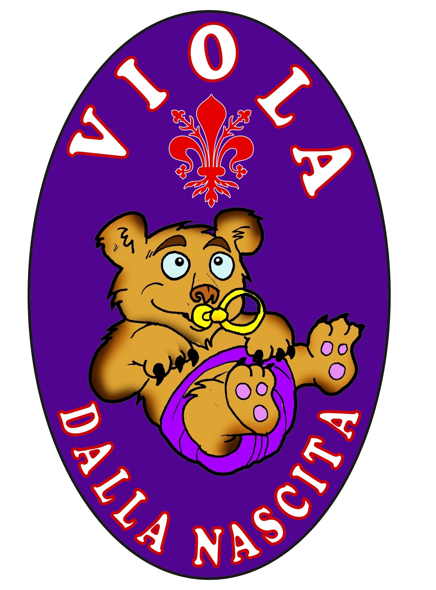 99-08-02-0612 Adesivi Viola Ovale Viola dalla Nascita CONFEZIONI da n.10 Pz.