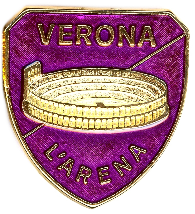 99-02-04-0104 Magneti Verona Arena Scudo Viola CONFEZIONI da n.10 Pz.