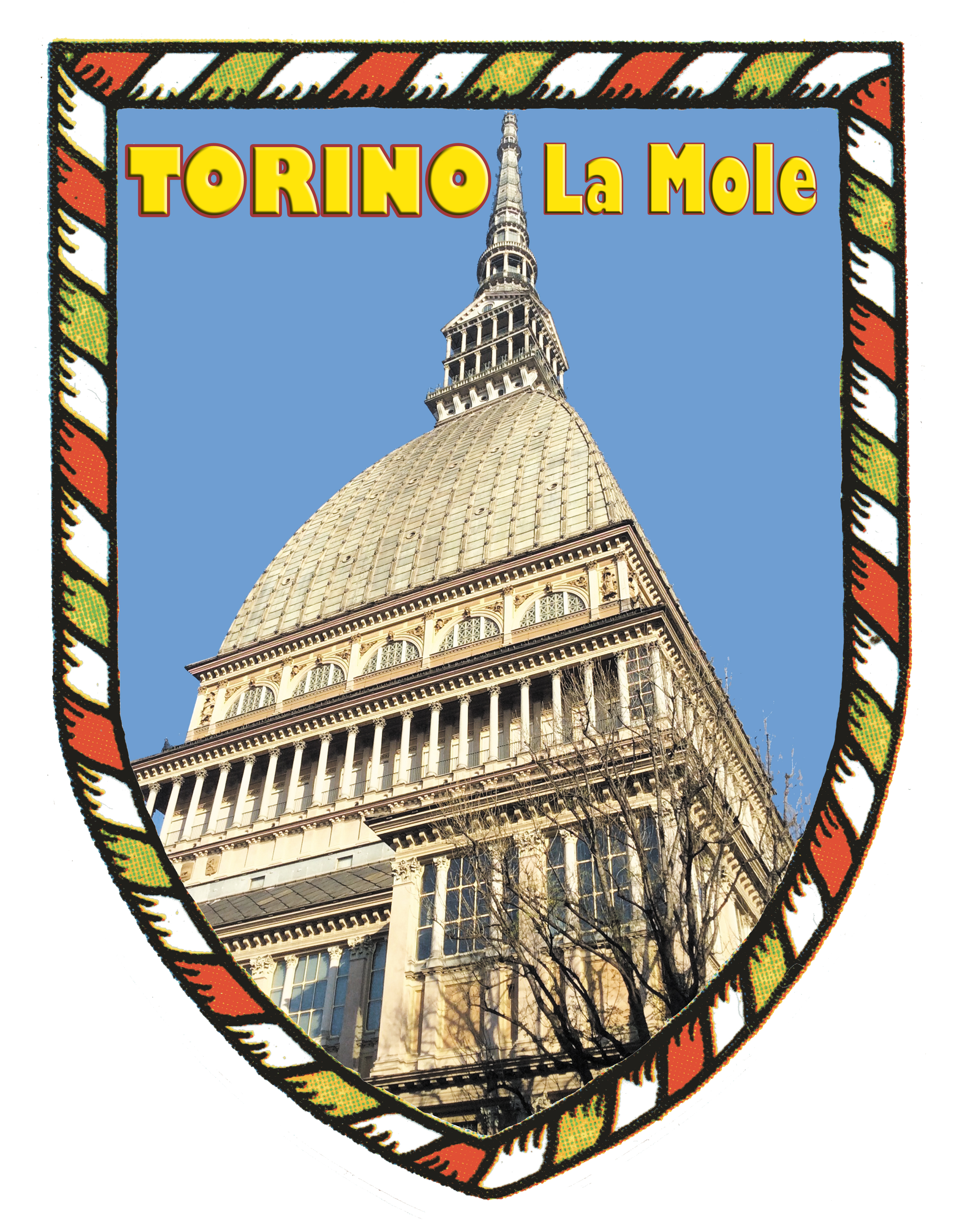 99-08-23-0401 Adesivi Torino Scudo Foto Mole Bordo Tric. CONFEZIONI da.10 Pz.