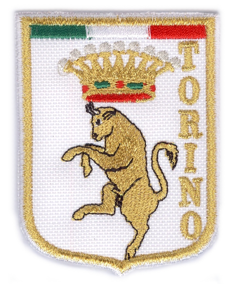 99-06-23-0021 Toppe Torino Scudo Bianco Stemma Toro CONFEZIONI da n.10 Pz.