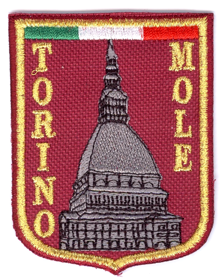 99-06-23-0013 Toppe Torino Scudo Bordo'Mole Antonelliana  CONFEZIONI da n.10 Pz.