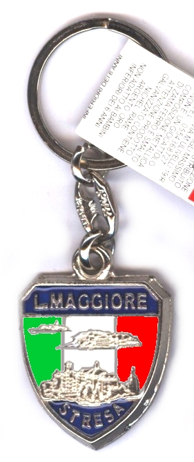 99-01-21-4017 Portachiavi Stresa Lago Maggiore Tricolore CONFEZIONI da n.10 Pz.