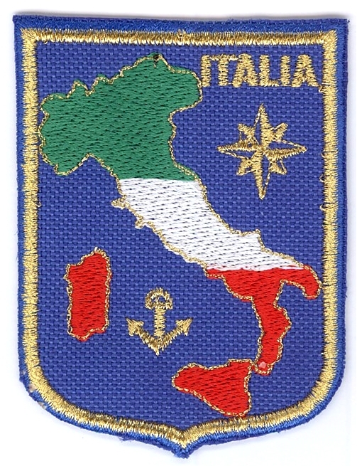 99-06-01-0011 Toppe Italia Scudo Blu Stivale CONFEZIONI da n.10 Pz.