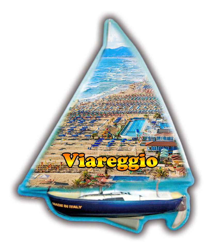 96-02-07-CAT1101 Magneti Resina Sagomati Viareggio Barca a Vela CONF. da n.10 Pz
