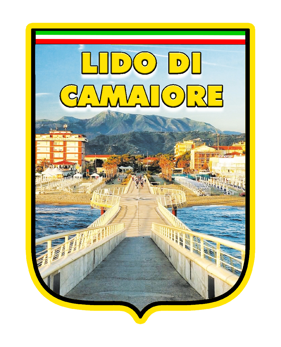 99-08-07-1201 Adesivi Scudo Lido di Camaiore Passerella Giorno CONF. da n.10 Pz.