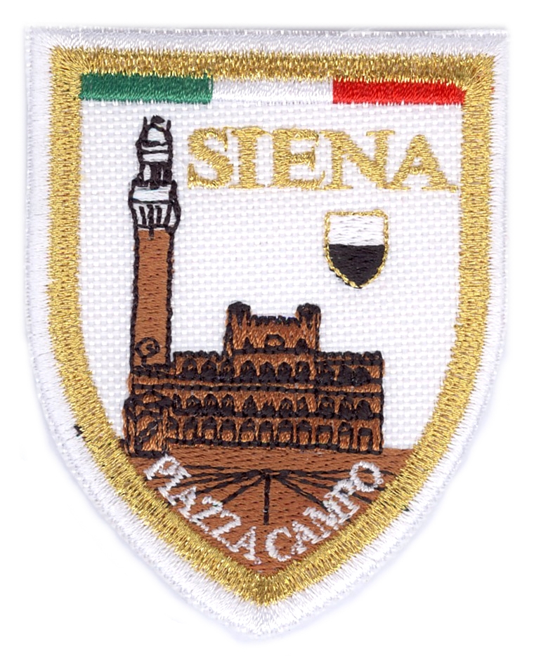 99-06-05-0012 Toppe Siena scudo Piazza del Campo Bianca CONF. DA 10 PZ.