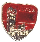 99-03-07-0013 Spille Lucca Scudo Smalto Torre Giunigi Rosso CONF. da n.20 Pz.