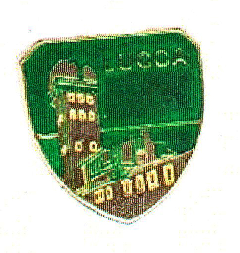 97-02-07-0015 Magneti Metallo Smalto Lucca Torre Verde CONFEZIONI da n.10 Pz.