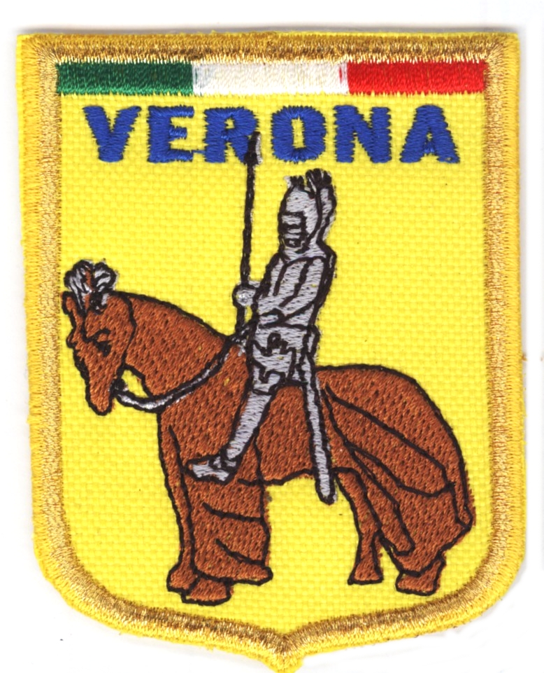 99-06-04-0008 Toppe Verona scudo Cavaliere giallo PREZZO PER UNA CONF. DA 10 PZ.