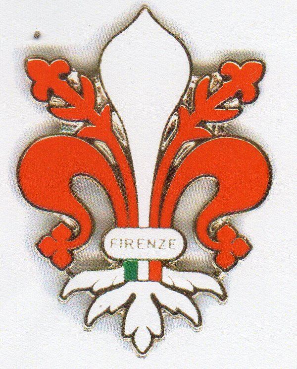 99-02-02-0098 Magneti Giglio Grande Scont. Rosso Bianco  CONFEZIONI da n.10 Pz.