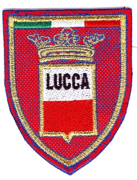 99-06-07-0013 Toppe Lucca Stemma Rosso CONFEZIONI da n.10 Pz.