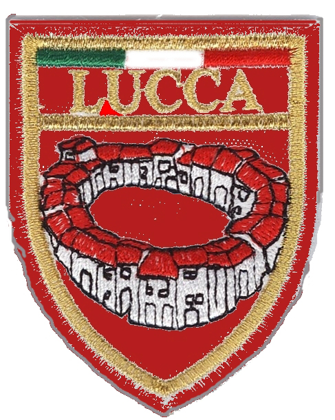 99-06-07-0033 Toppe Lucca Anfiteatro Romano Rosso CONFEZIONI da n.10 Pz.