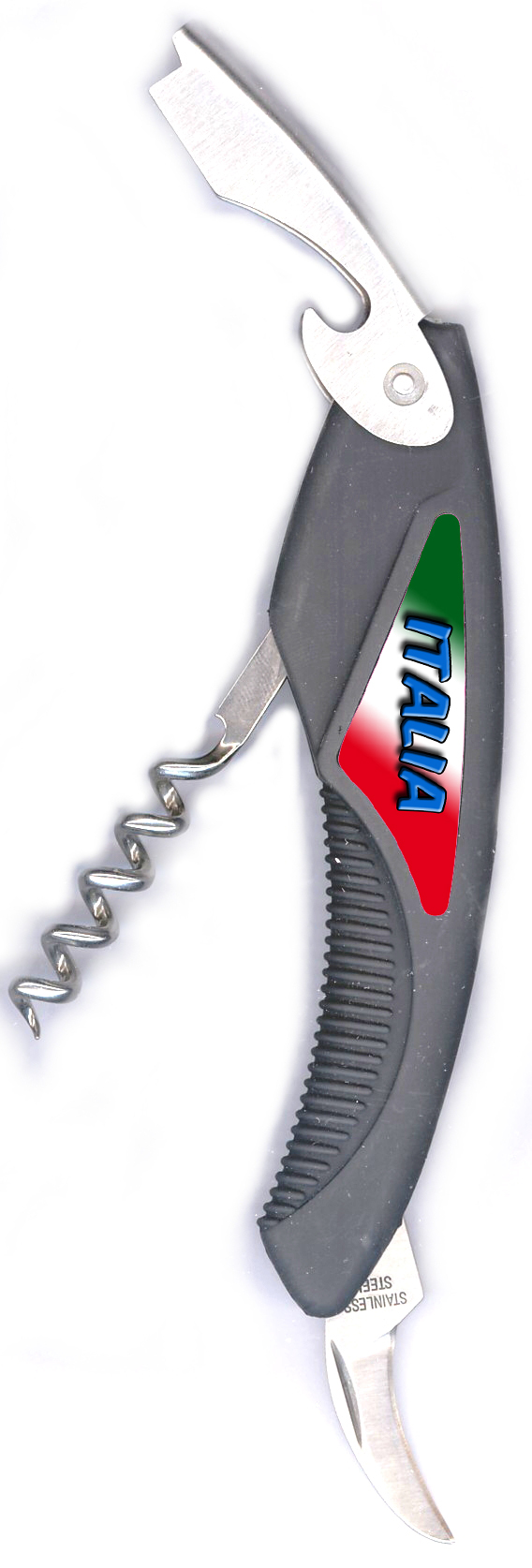 99-12-01-TR701 Stappa Bottiglie Italia Etichetta Lente Tricolore Italia CONFEZIONI da n.12 Pz.