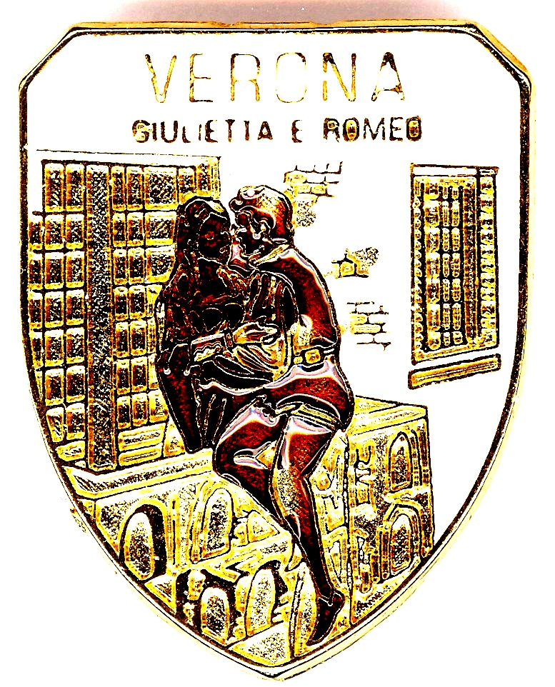 99-02-04-0201 Magneti Verona Giulietta Scudo Bianco CONFEZIONI da n.10 Pz.