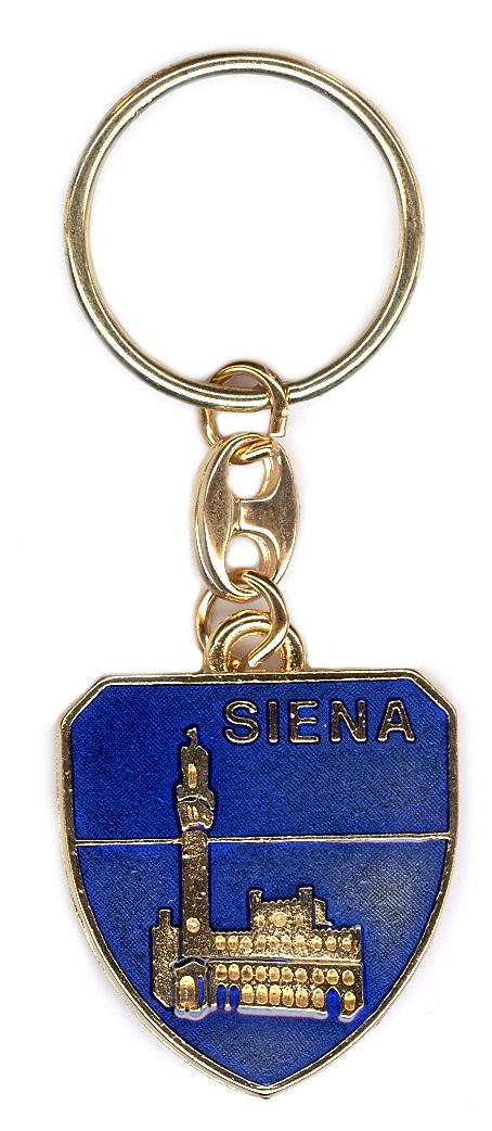 99-01-05-0116 Portachiavi Siena Scudo Smalto Blu CONFEZIONI da n.10 Pz.