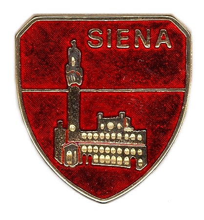 99-02-05-0013 Magneti Siena Piazza scudo rosso CONFEZIONI da n.10 Pz.