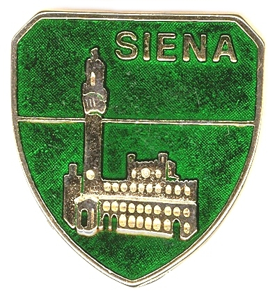 99-02-05-0015 Magneti Siena Piazza scudo verde CONFEZIONI da n.10 Pz.
