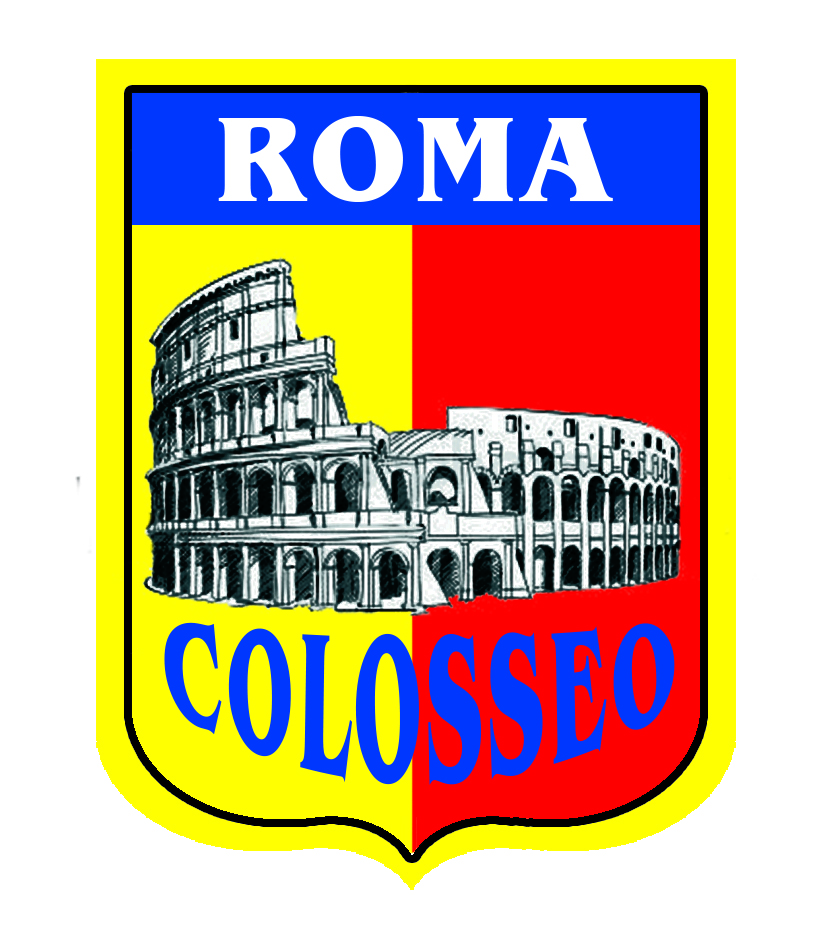 99-08-03-0111 Adesivi Roma Scudo Colosseo Giallo Rosso CONFEZIONI da n.10 Pz.