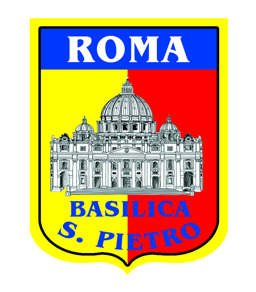 99-08-03-0112 Adesivi Roma Scudo S. Pietro Giallo Rosso CONFEZIONI da n.10 Pz.