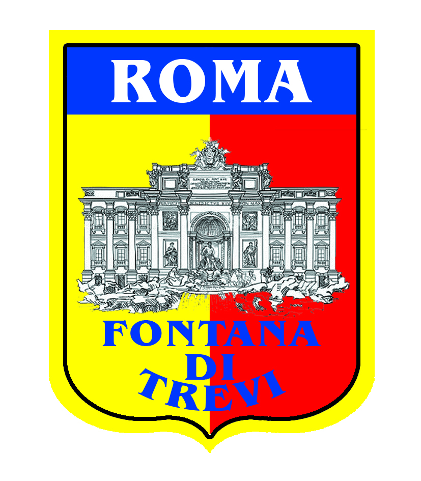 99-08-03-0113 Adesivi Roma Scudo Fontana Trevi Giallo Rosso CONFEZION.da n.10 Pz