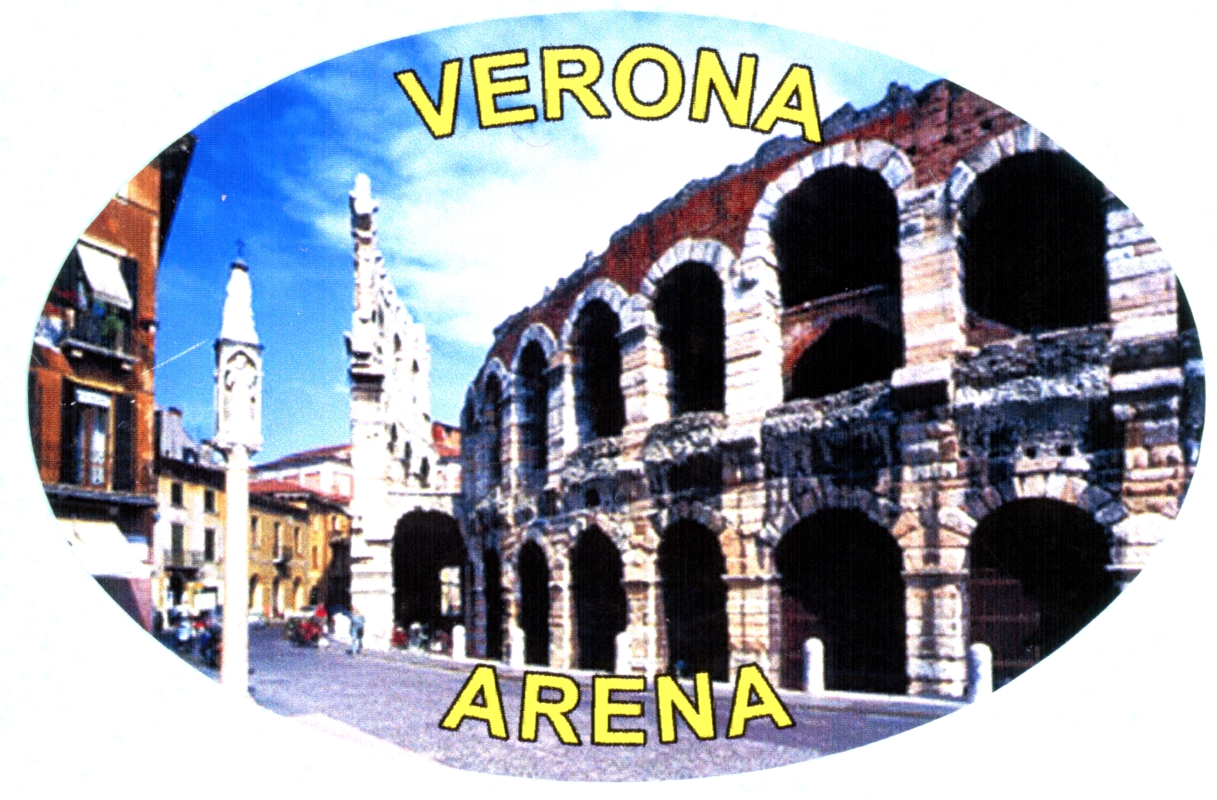 99-08-04-0822 Adesivi Verona Ovale Arena Foto CONFEZIONI da n.10 Pz.