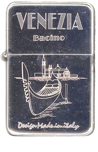 99-05-09-3504 Accendini Venezia Benzina Laser Bacino Gondola CONF. da n.12 Pz.