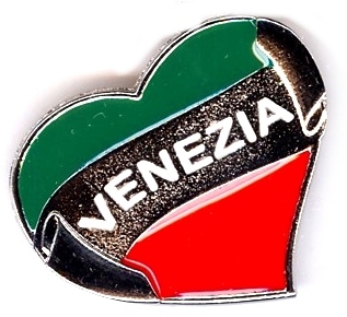 99-02-09-1515 Magneti Venezia Cuore Pergamena Tricolore CONFEZIONI da n.10 Pz.
